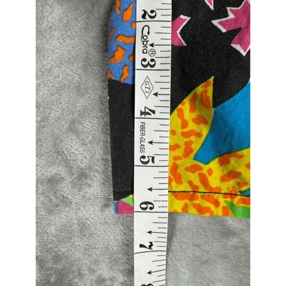 McGregor Swim Shorts Mens L Vintage Neon Geometric Palm Tree Retro Surf Cotton
